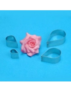 Cortantes Petalos Rosa 4ud PME 2