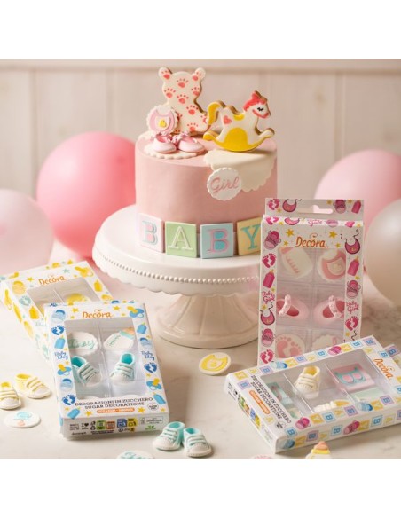 Decoración de Azúcar It's A Girl 6ud Decora| Babyshower Niña