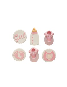 Decoración de Azúcar It's A Girl 6ud Decora| Babyshower Niña 2
