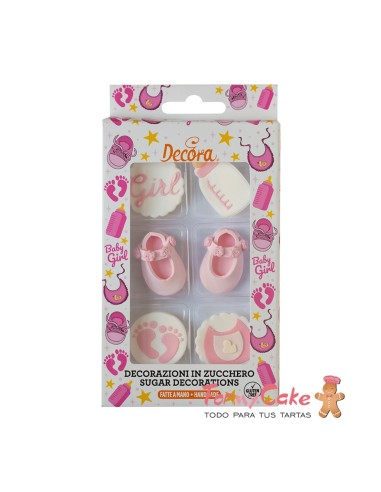 Decoración de Azúcar It's A Girl 6ud Decora|...