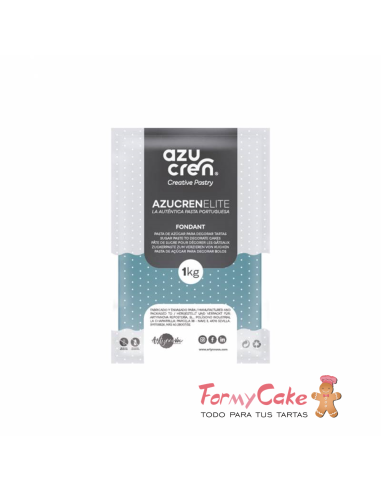 Fondant Azul Pavo 250gr  Azucren Elite
