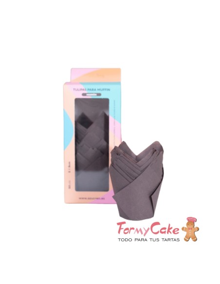 Tulipas Para Muffins Marrones 50ud Azucren