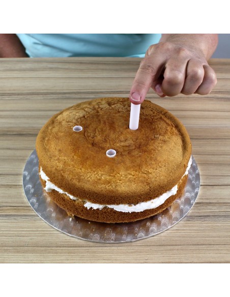 Pilares Plástico para Tartas 30cm x 0.6cm 8ud Azucren