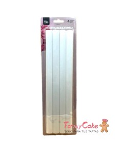 Pilares Plástico para Tartas 30cm x 0.6cm 8ud Azucren