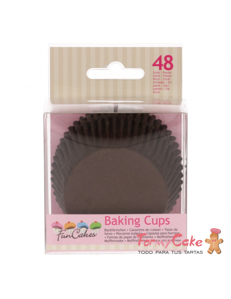 Cápsulas para Hornear Marrones 48ud. Funcakes