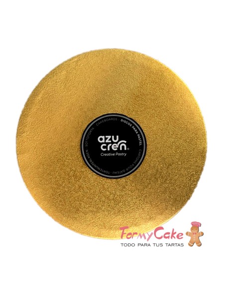 Base Redonda Gruesa Oro 35cm Azucren