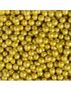 Perlas De Azucar Maxi Doradas Metalizadas 100gr Decora 2