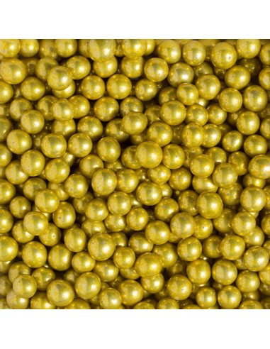 Perlas De Azucar Maxi Doradas Metalizadas 100gr...