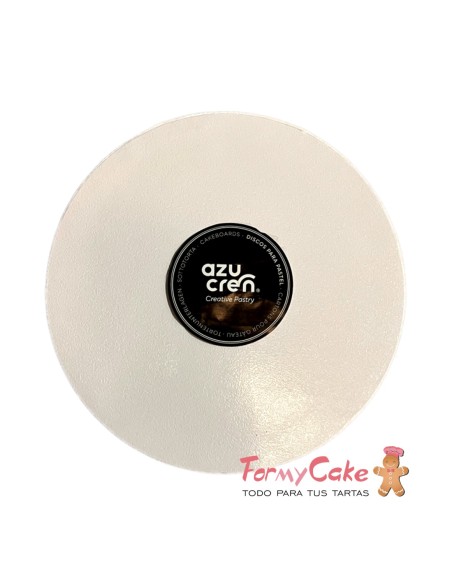 Base Redonda Gruesa para Tartas Blanca 20cm Azucren