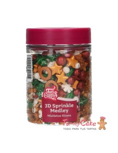 Sprinkles Medley 3D Besos De Muerdago 70G Funcakes