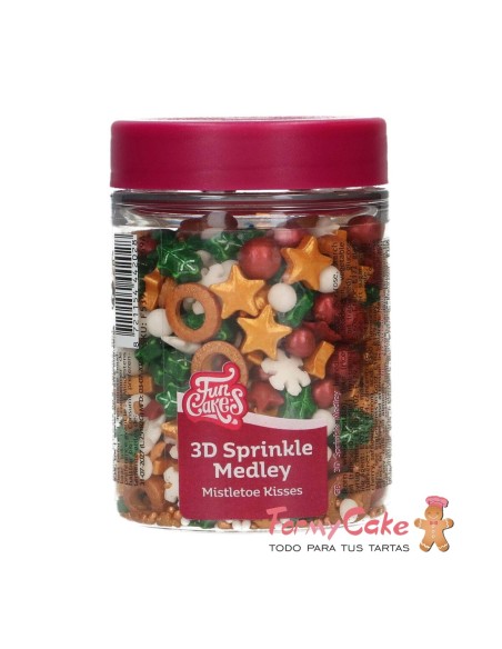 Sprinkles Medley 3D Besos De Muerdago 70G Funcakes