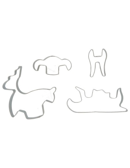 Set Cortadores Galletas 3D Trineo De Navidad 4uds Wilton