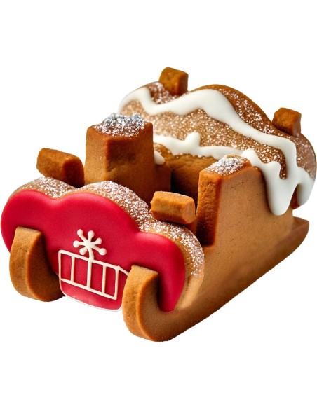 Set Cortadores Galletas 3D Trineo De Navidad 4uds Wilton