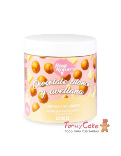 Crema De Chocolate Blanco y Avellana 300gr Pastkolor