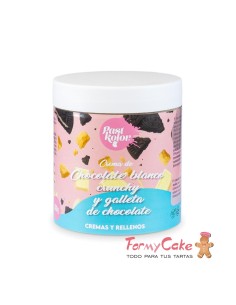 Crema De Chocolate Blanco Crunchy y Galleta De Chocolate...