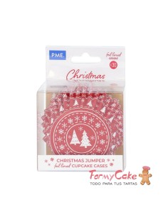 Cápsulas Forradas De Aluminio Sueter Navideño 30ud PME