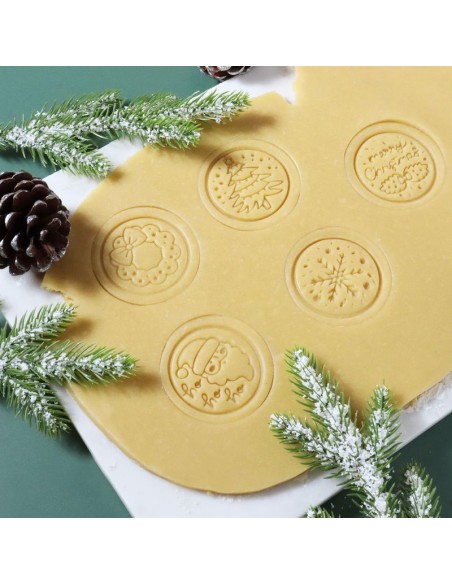Set De Sellos En Relieve Para Galletas De Navidad 7uds PME