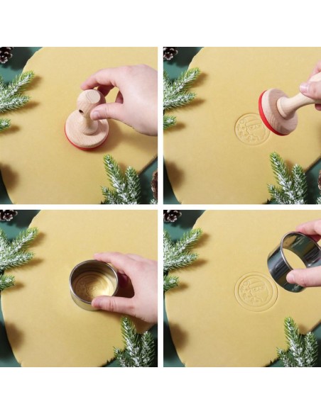 Set De Sellos En Relieve Para Galletas De Navidad 7uds PME