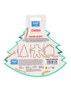 Set Cortadores Galletas Delicias Navideñas 3ud PME 2