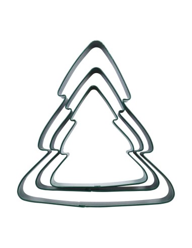 Set Cortadores Galletas Árbol De Navidad 3ud PME
