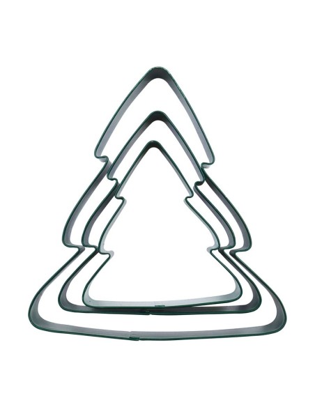 Set Cortadores Galletas Árbol De Navidad 3ud PME