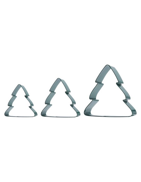 Set Cortadores Galletas Árbol De Navidad 3ud PME