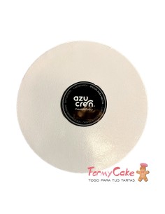 Base Redonda Gruesa para Tartas Blanca 25cm Azucren