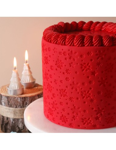 Tapete En Relieve Para Fondant- Noches Nevadas PME