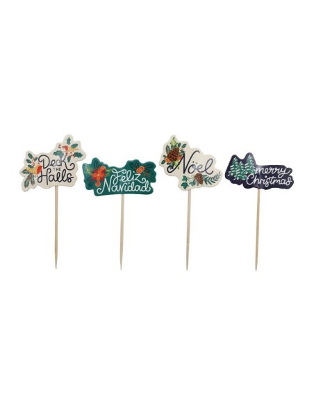Toppers Para Cupcakes-Decora Las Navidades 24uds PME