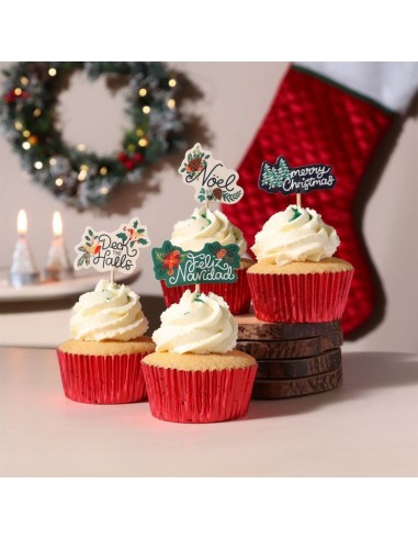 Toppers Para Cupcakes-Decora Las Navidades...
