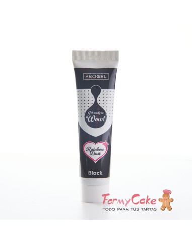 Colorante Gel Negro Progel 25gr De Rainbow Dust