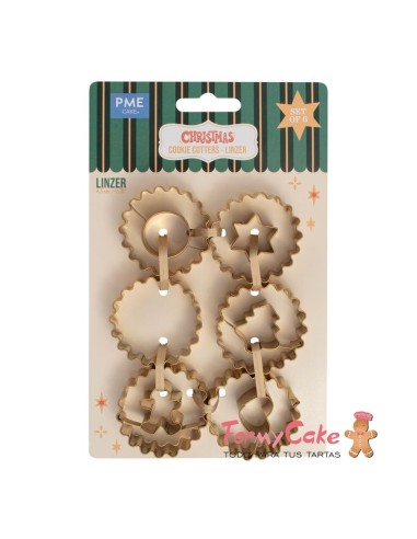 Set Cortadores Galletas Juego linzer 6ud PME