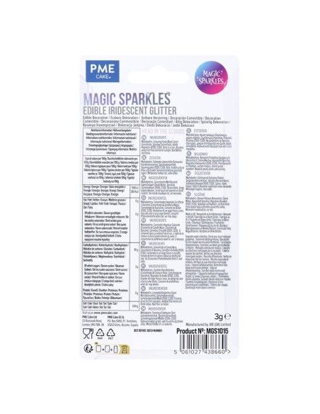 Magic Sparkles Copos De Glitter Iridescente Comestible-Nube 3gr PME