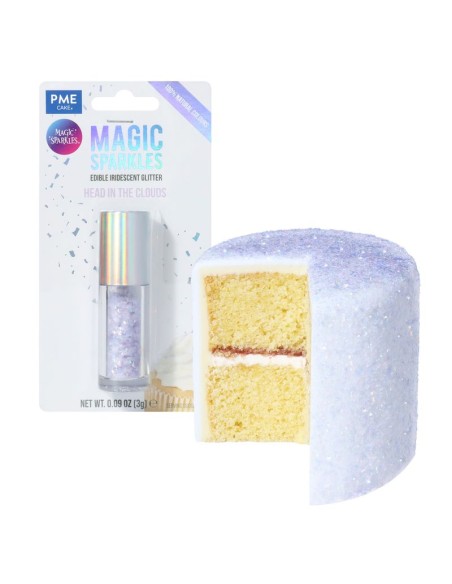 Magic Sparkles Copos De Glitter Iridescente Comestible-Nube 3gr PME