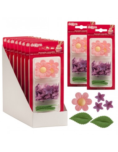 Flores Y Hojas De Oblea Dekora