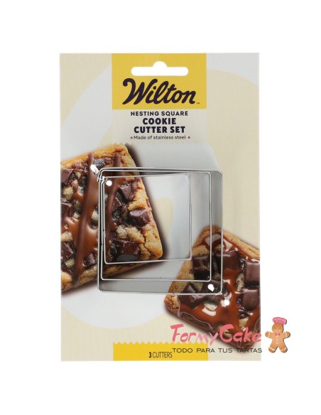 Set Cortadores Nesting Cuadrado 3ud Wilton