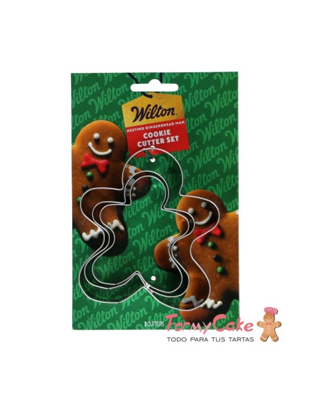 Cortadores Nesting Hombre De Jengibre 3ud Wilton