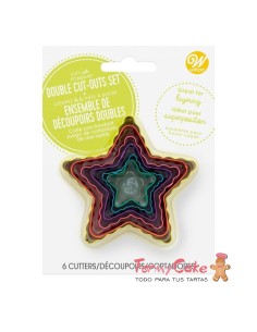 Cortadores Doble Cara Estrella 6ud Wilton