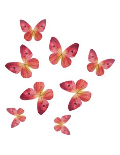 Mariposas Comestibles de oblea En Rosa Degradado 8ud Wilton 2