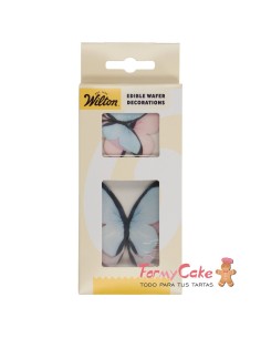 Mariposas Comestibles de oblea En Color Pastel Degradado...
