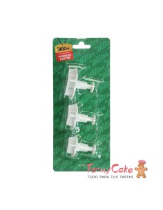 Set Cortadores Expulsor Árbol De Navidad 3ud Wilton