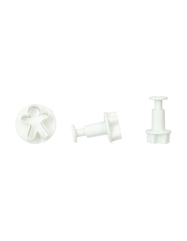 Set Cortadores Expulsor Hombre De Jengibre 3ud...