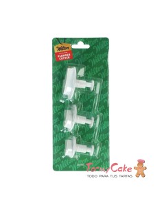 Set Cortadores Expulsor Bastón De Caramelo 3ud Wilton