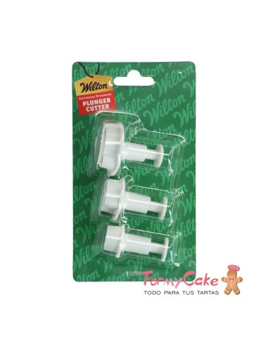Set Cortadores Expulsor Bolas De Navidad 3ud...