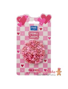 Sprinkle Charms- Corazones Rosas Y Rojos 25g PME