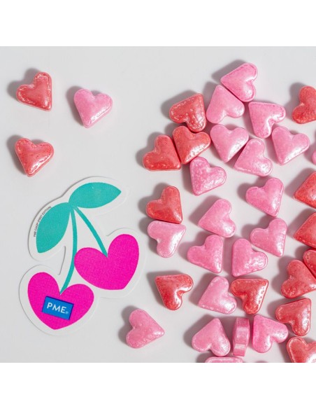 Sprinkle Charms- Corazones Rosas Y Rojos 25g PME