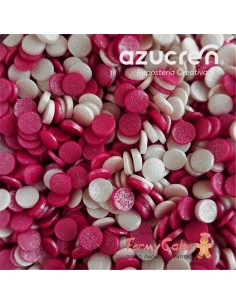 Confetti Blanco/Fucsia 80g. Azucren