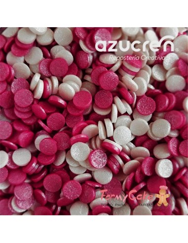 Confetti Blanco/Fucsia 80g. Azucren