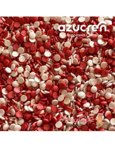 Sprinkle Blanco-Rojo 90g. Azucren