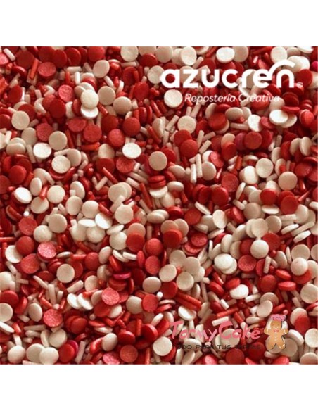 Sprinkle Blanco-Rojo 90g. Azucren